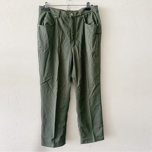 Escada Sport Dark Green High Rise Straight Ankle Women's Pants EU 42 US 12